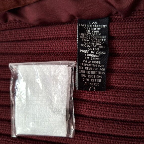 Lady Hathaway Bordeaux Red Suede Sweater Button-Down Jacket - Picture 5 of 8